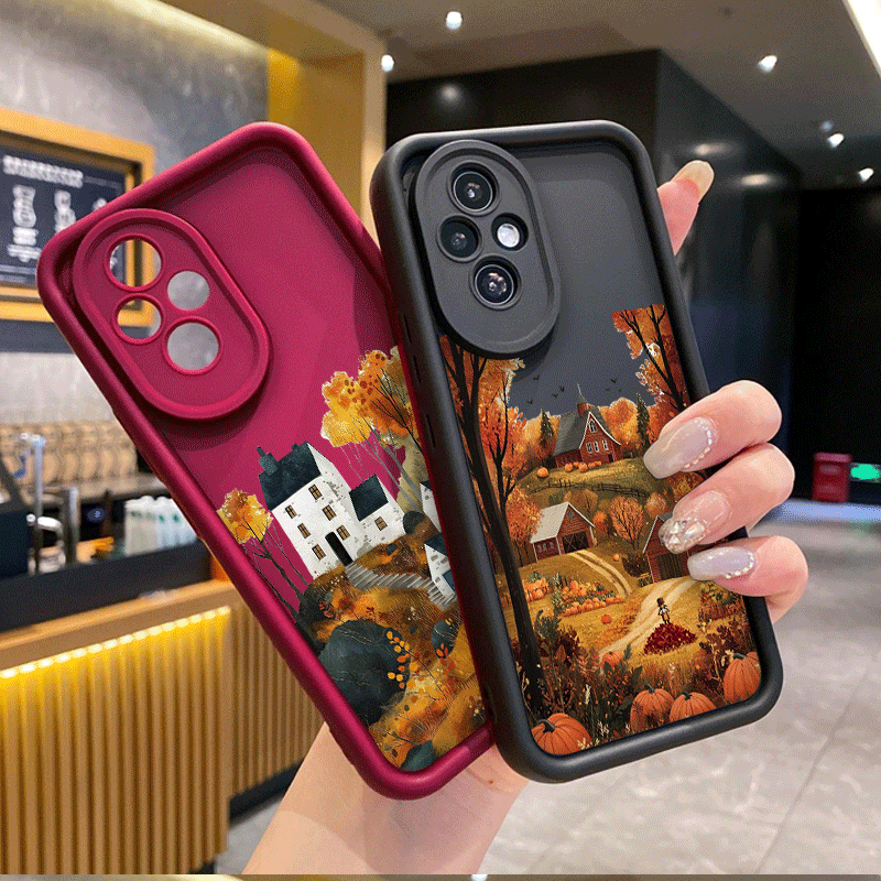 Huawei Mate 60 - غطاء هاتف بنمط مناظر ريفية خريفية
