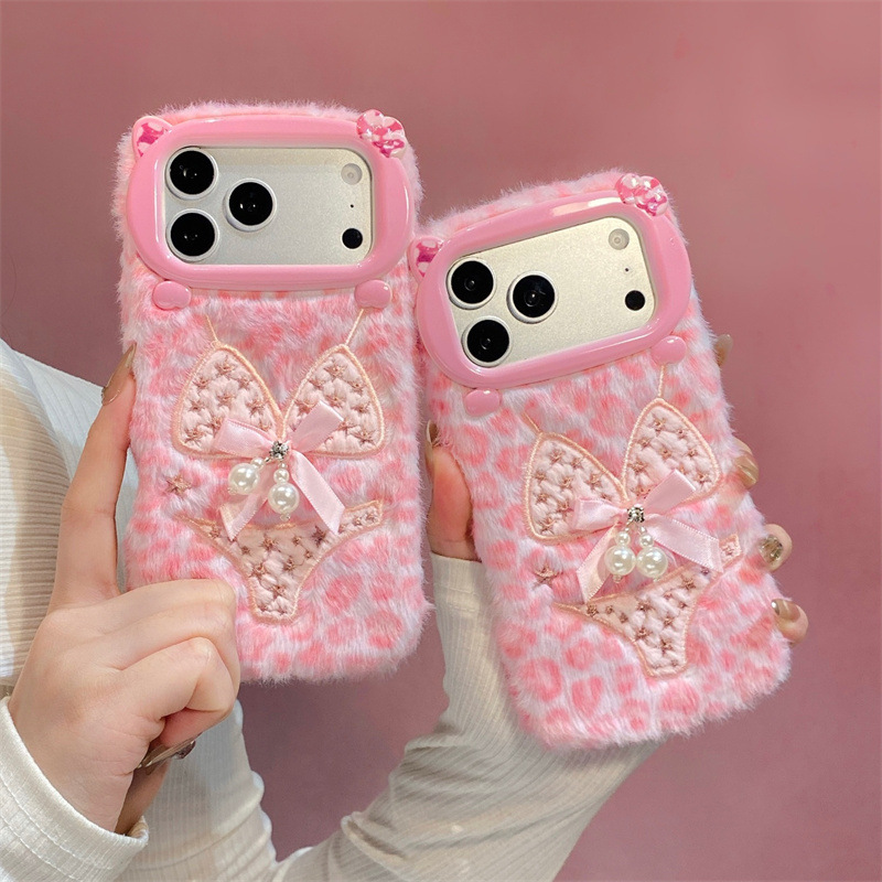 Apple Iphone 16 - غطاء هاتف بتصميم بيكيني لؤلؤي فاخر