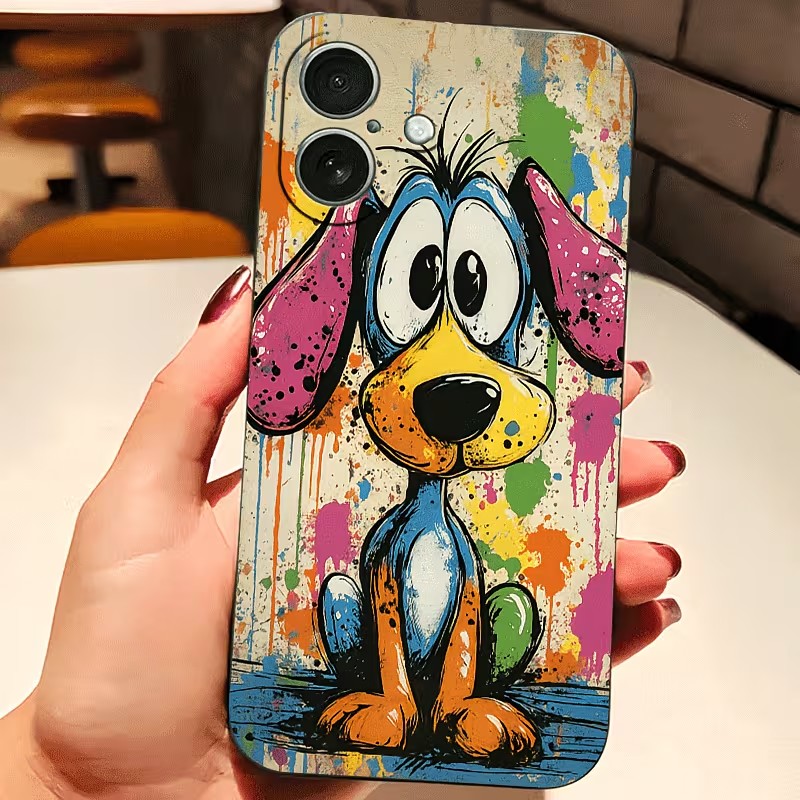 Apple Iphone 15 Pro Max - جرافيتي كولورد بابي غطاء هاتف من