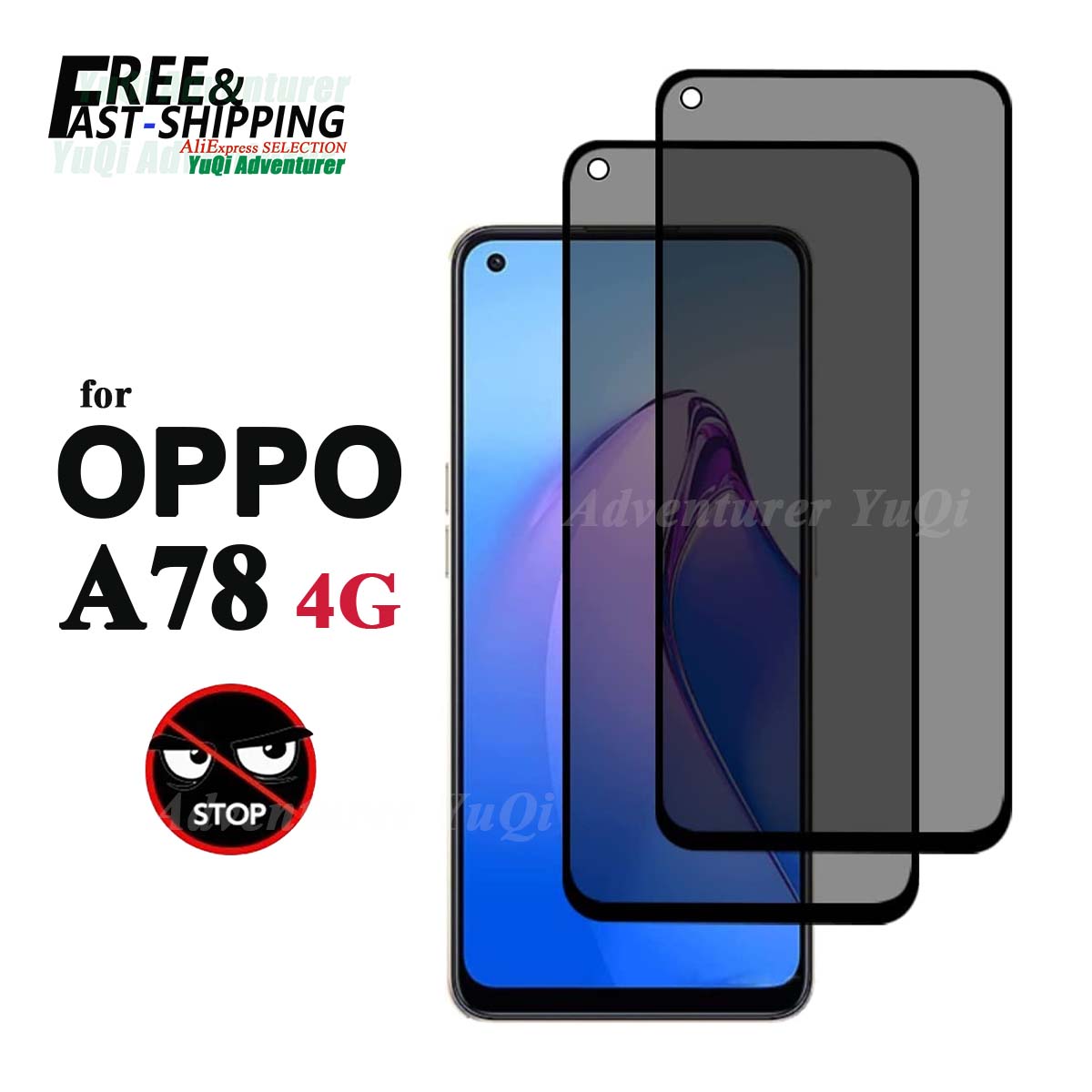 Oppo A78 - واقي شاشة مضاد للتجسس لـ OPPO