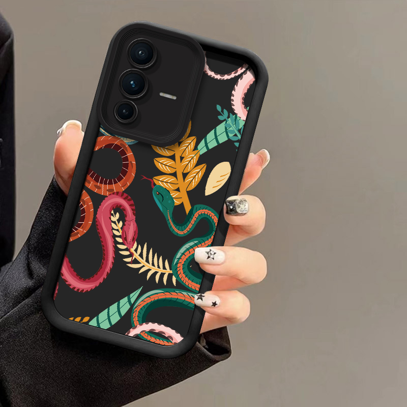 Vivo V40 - غطاء هاتف فاخر بنقشة جلد الثعبان