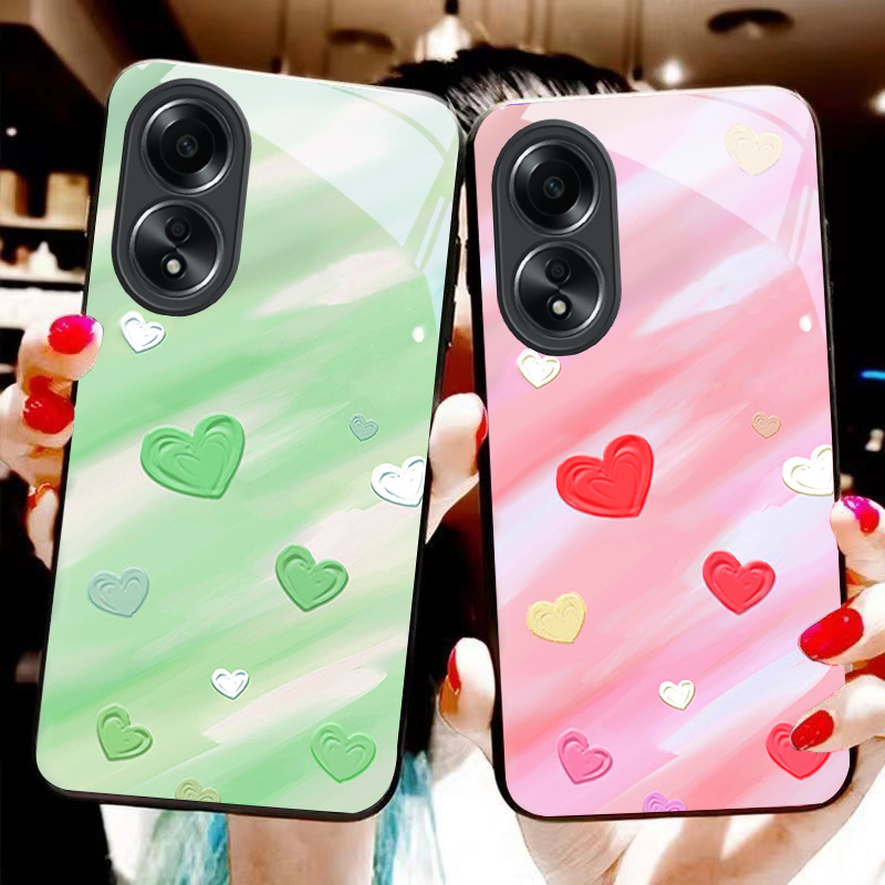 جراب هاتف زجاجي بتصميم فني بسي - مراجعة Oppo A78 وسعره