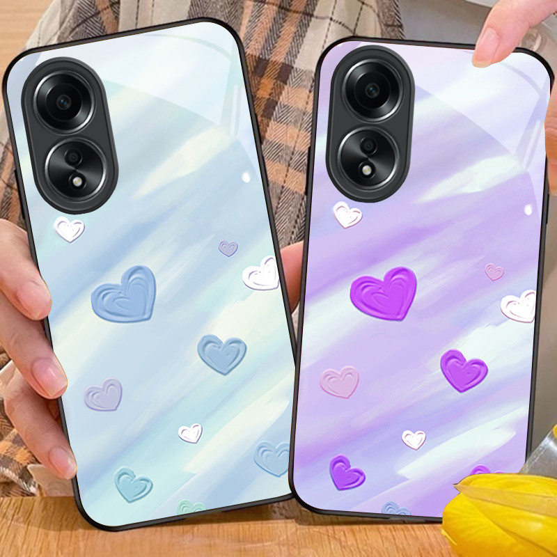 جراب هاتف زجاجي بتصميم فني بسي - مراجعة Oppo A78 وسعره