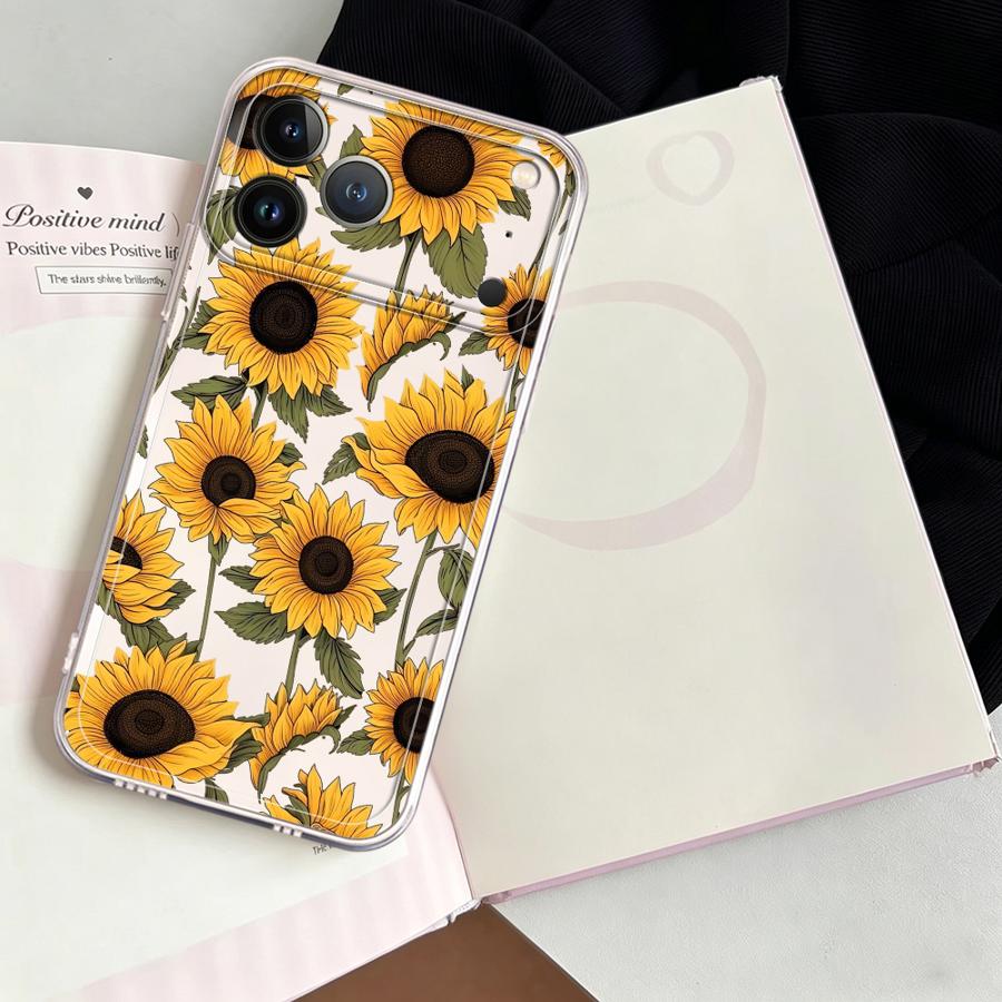 غطاء هاتف شفاف بنمط دوار الشمس - مراجعة Apple Iphone 16 وسعره